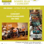 Soirée Jeux et Concert – Ven. 21.10.22 dès 19h 🗓