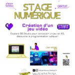 Stage numérique 11-17 ans – Création de jeu vidéo ⎪ 08-03/24 ⎪ 10h30-16h30 🗓