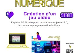 Stage numérique 11-17 ans - Création de jeu vidéo ⎪ 08-03/24 ⎪ 10h30-16h30